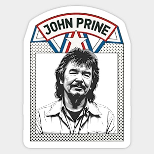 John Prine - - Retro Style Fan design Sticker